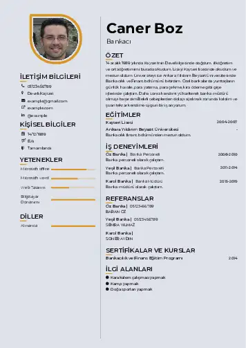 Bankacı CV Örnekleri cv indir